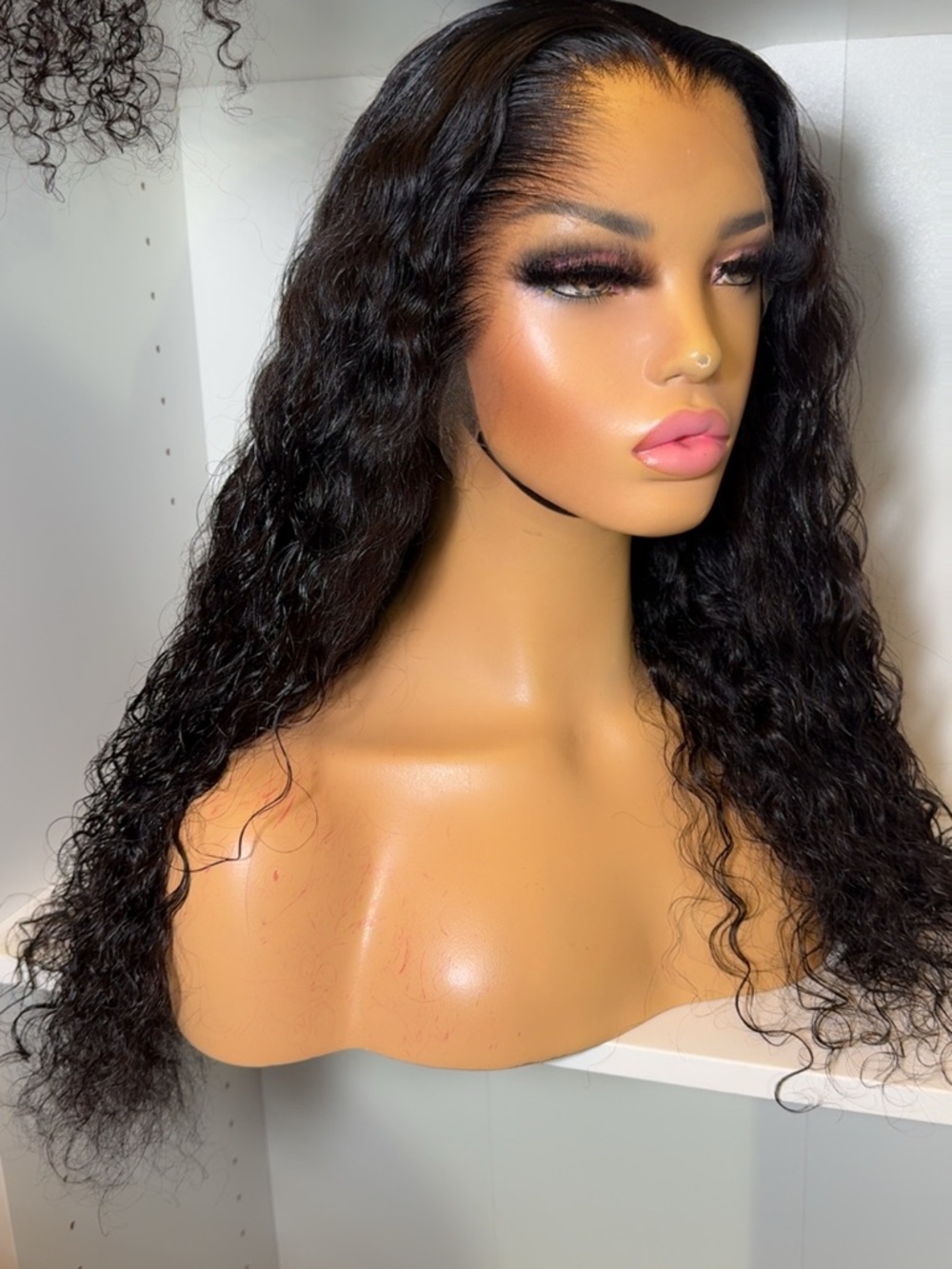 Natural Black Deep Wave Lace Front Wig - Women Hair